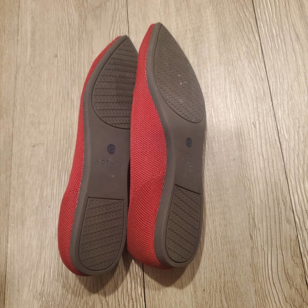Rothy's Red Pointed Flats Size 8 - image 5